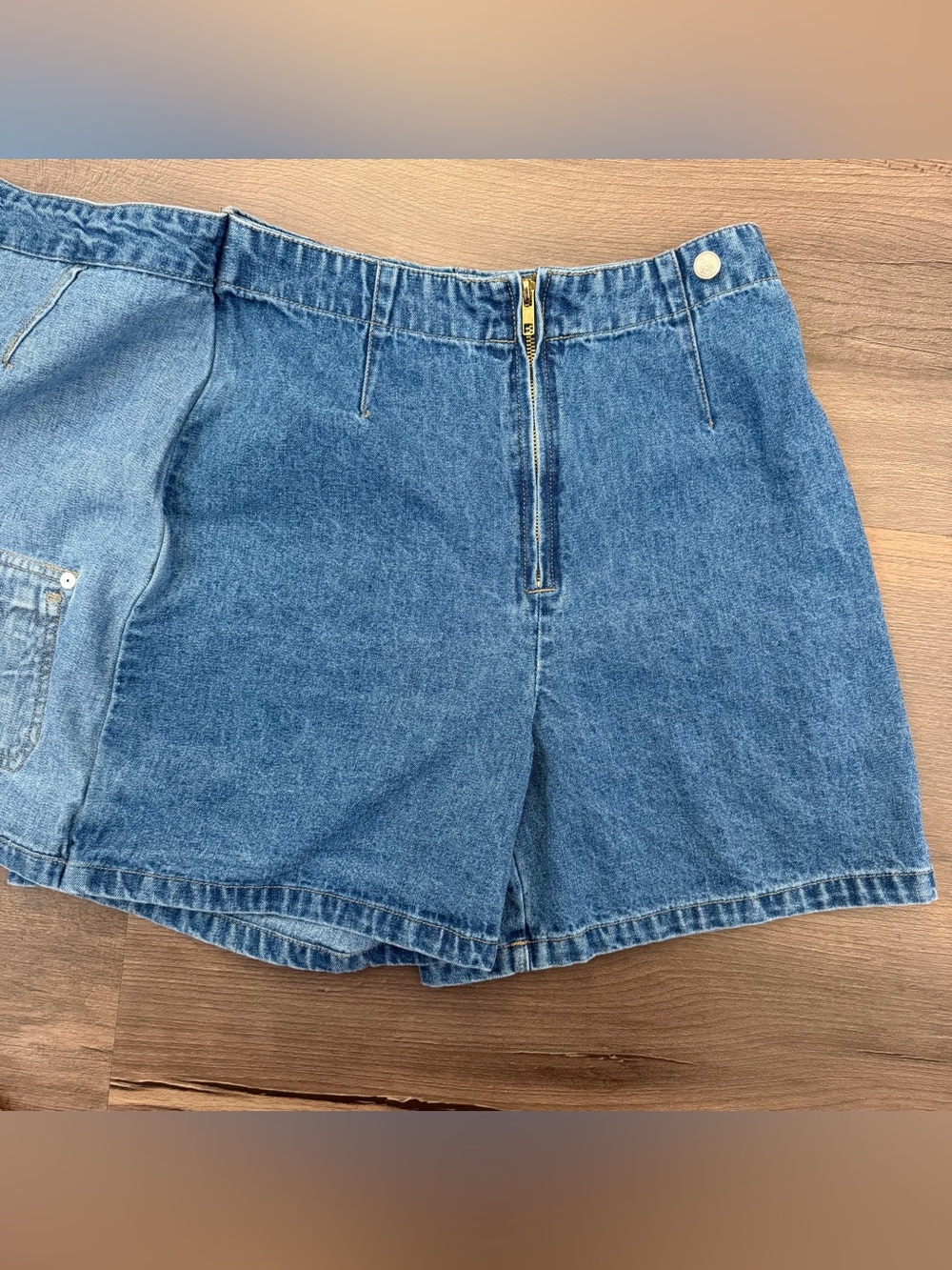 Vintage 90s Kathy Ireland Medium Wash Denim Skort Size 9/10 - Picture 5 of 10